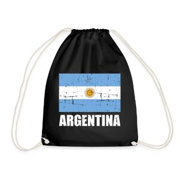 Argentina - Drawstring Bag - black - Front