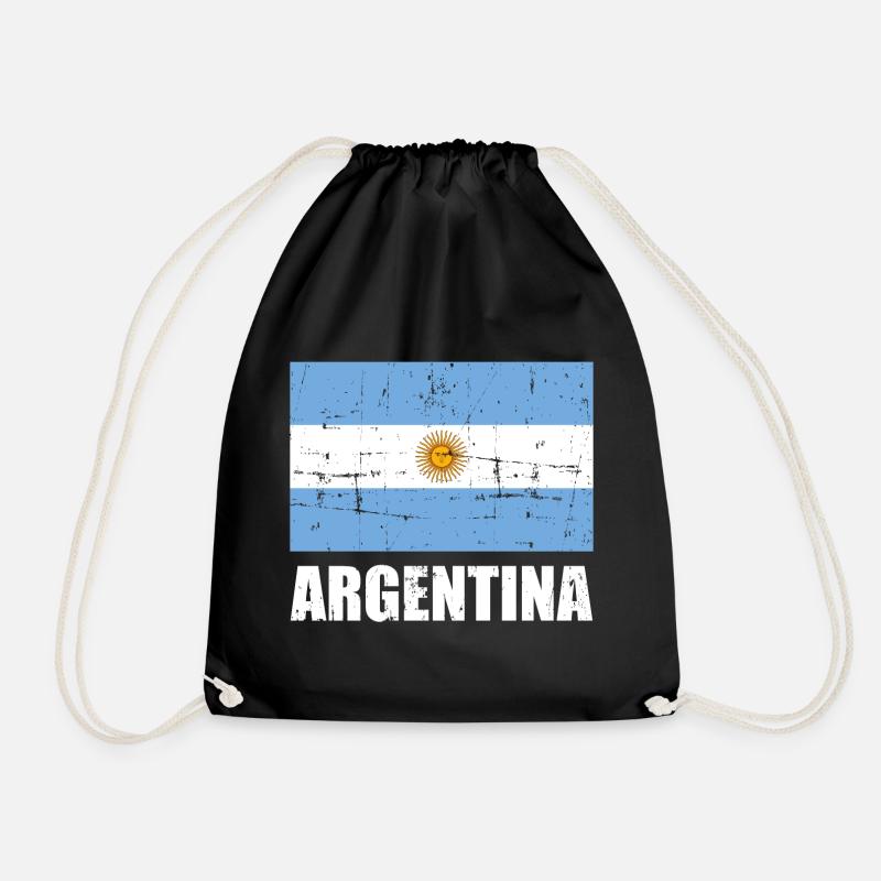 Argentinien - Turnbeutel - Schwarz