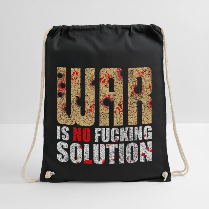 War is no solution | War is not a solution Drawstring Bag