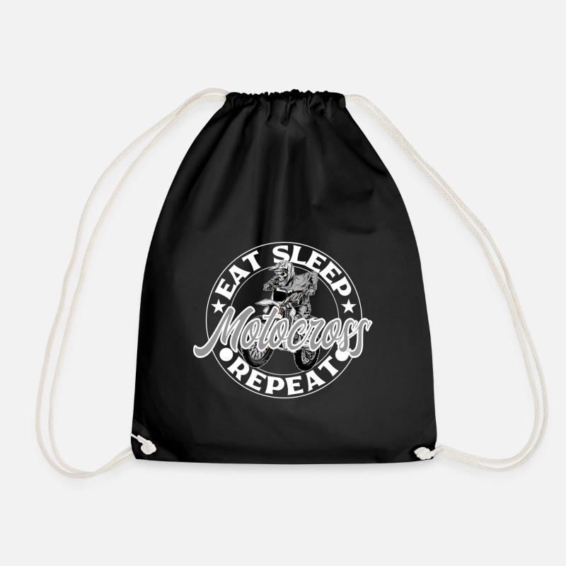 motocross - Drawstring Bag - black