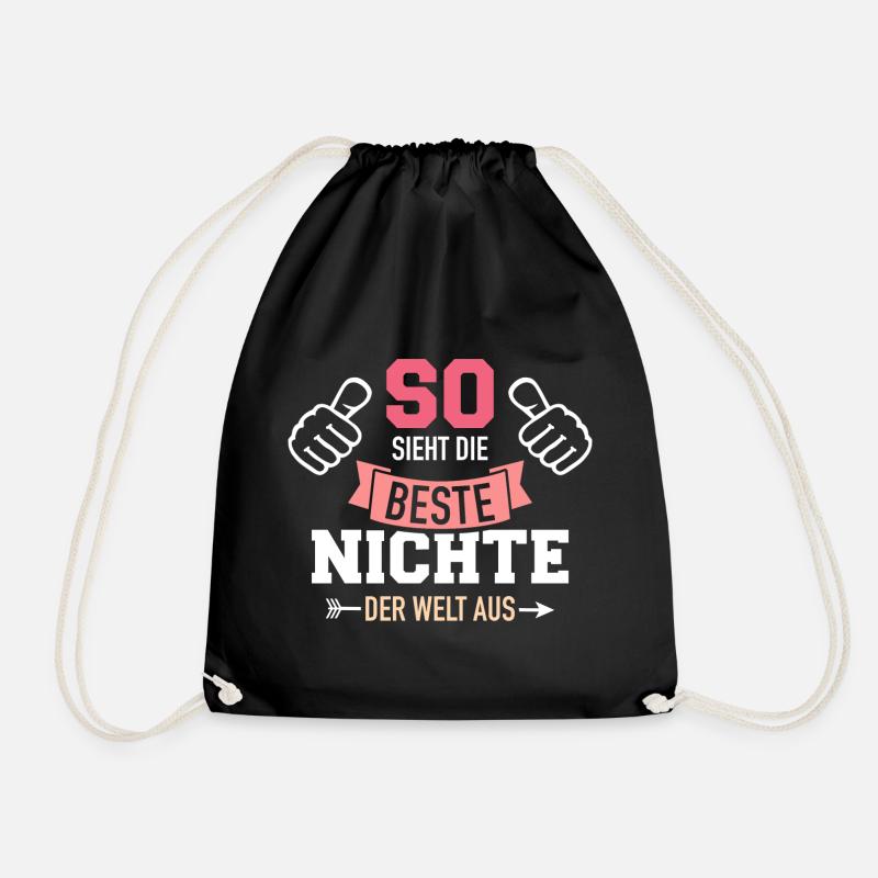 Nichte - Turnbeutel - Schwarz
