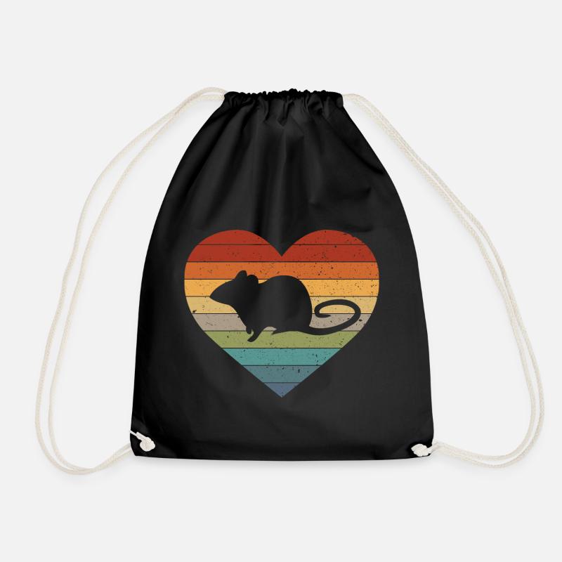 Rat rats - Drawstring Bag - black