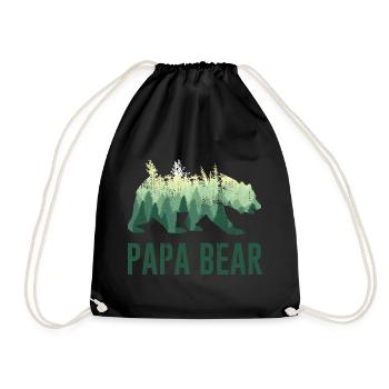 Papa Bear Papa Père - Sac de sport léger - noir - Devant