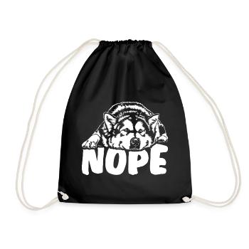 ALASKAN MALAMUTE Nope Chien Disant Chiens Dire - Sac de sport léger - noir - Devant