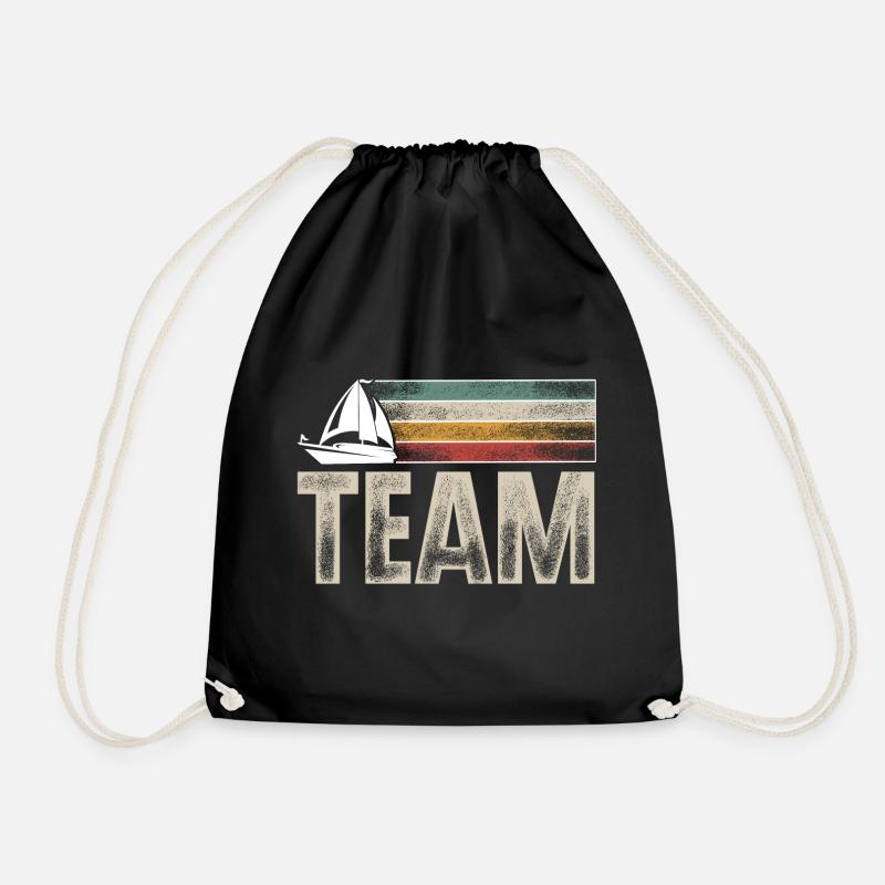 Segeln Segler Segelboot Team Crew - Turnbeutel - Schwarz