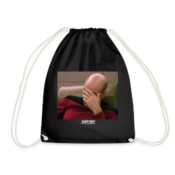 Star Trek La Nouvelle Génération Picard Facepalm - Sac de sport léger - noir - Devant
