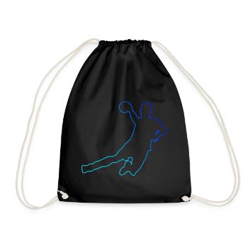 Handball Games Women Handball Handball Handball Player Handball - Drawstring Bag - black - Front