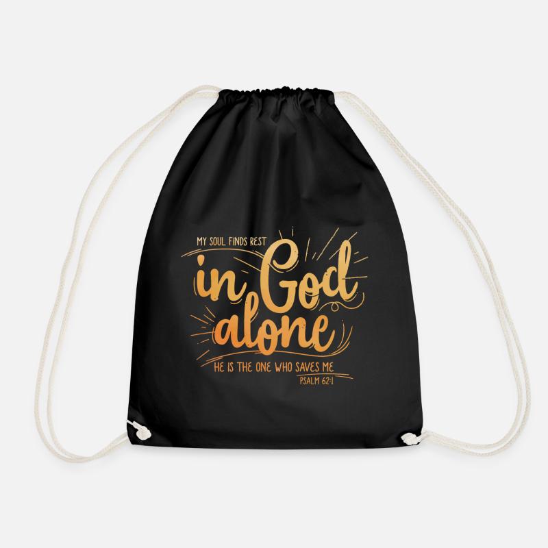 My soul finds rest in God alone - Turnbeutel - Schwarz
