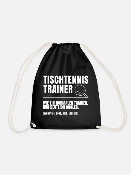 Tischtennis Trainer Definition - Turnbeutel - Schwarz