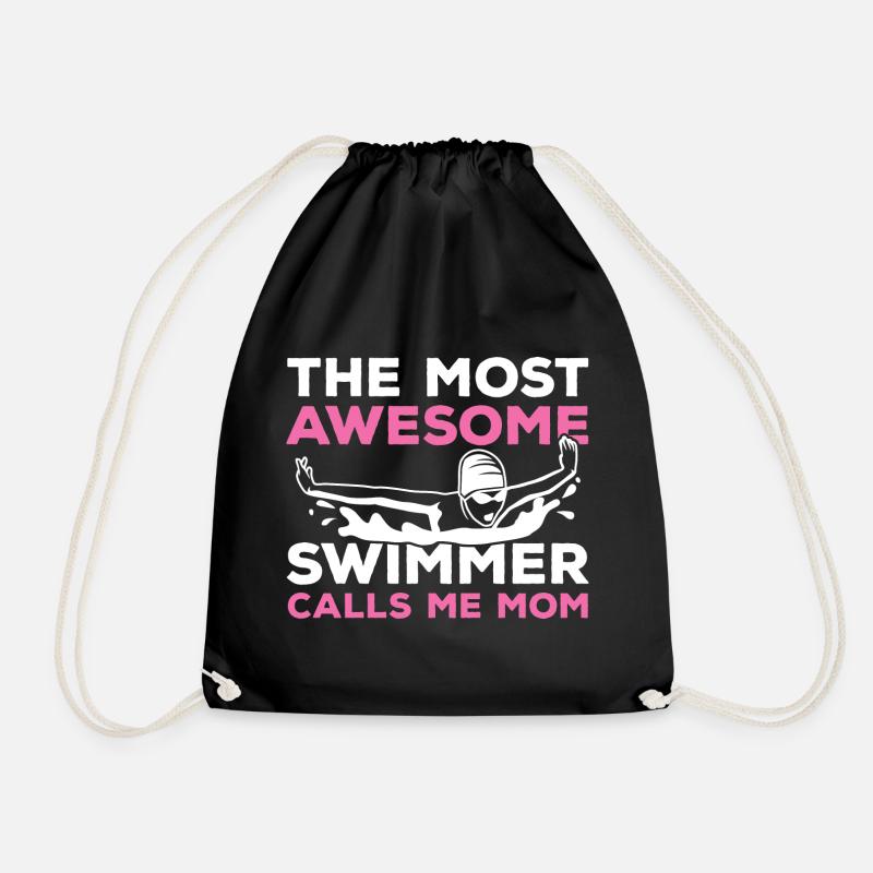 Schwimmer Mama - Turnbeutel - Schwarz