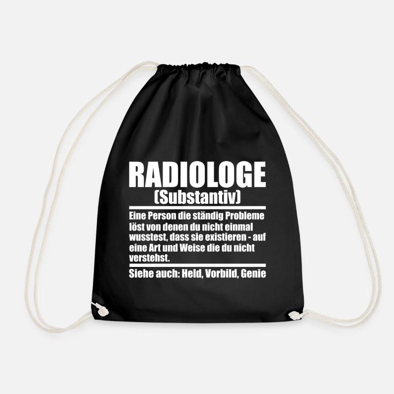 Radiologe Röntgen MTRA - Turnbeutel - Schwarz