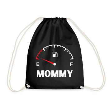 Mommy daddy baby match t shirt - Drawstring Bag - black - Front