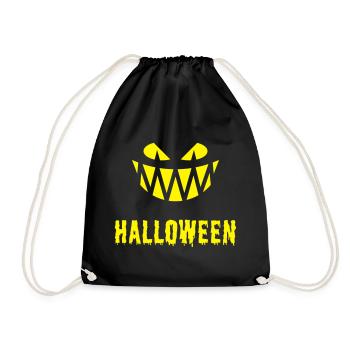 Halloween Fright & Lettering (Smile / Teeth / Y) - Drawstring Bag - black - Front
