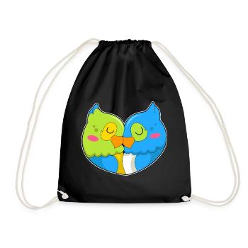 Parrot Love - Drawstring Bag - black - Front