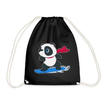 Panda Snowboarder Snowboard - Sac de sport léger - noir - Devant