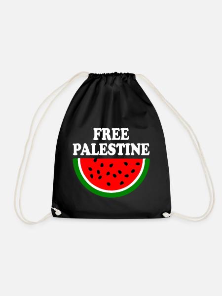 Free palestine - Turnbeutel - Schwarz