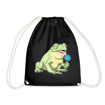 Frosch Lutscher - Turnbeutel - Schwarz - Vorne