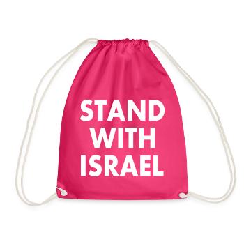 Stand with israel - Turnbeutel - Fuchsia - Vorne