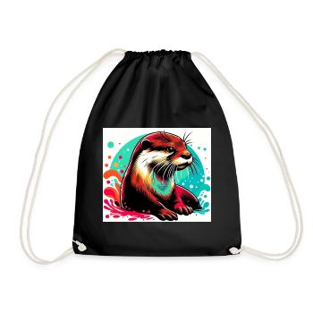 Otter - Turnbeutel - Schwarz - Vorne