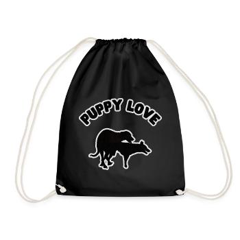 Puppy Love Black Grunge - Sac de sport léger - noir - Devant