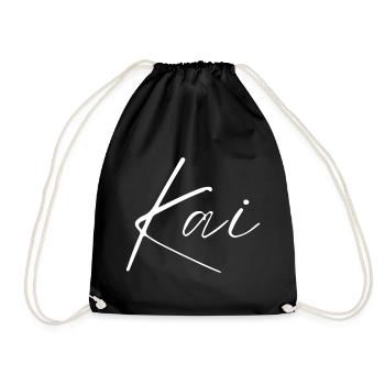 Kai Name T-Shirt Geschenk Für Männer - Turnbeutel - Schwarz - Vorne