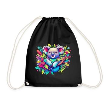 Koala - Drawstring Bag - black - Front