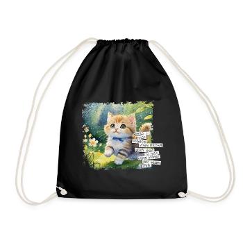 Ce que vous avez peut en avoir beaucoup - Chat - Sac de sport léger - noir - Devant