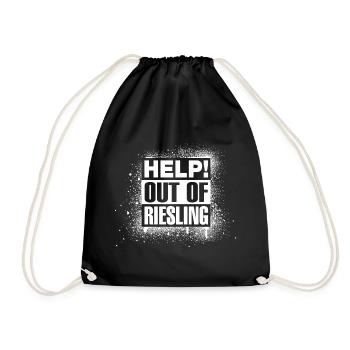 HELP! Out of Riesling - Drawstring Bag - black - Front