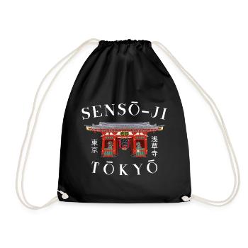 Tokyo, Asakusa, Temple Senso-ji, Japon Dessin - Sac de sport léger - noir - Devant