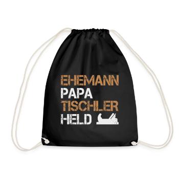 Mari Papa Charpentier Héros Menuisier Artisan - Sac de sport léger - noir - Devant
