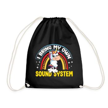 Public Fart Funny Inappropriate - Drawstring Bag - black - Front