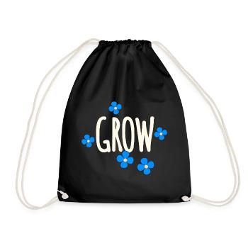 Motif floral Grow - Sac de sport léger - noir - Devant