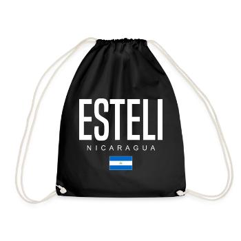 Esteli Nicaragua Nicaraguaner - Turnbeutel - Schwarz - Vorne