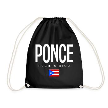Ponce Puerto Rico Puerto Rican - Drawstring Bag - black - Front