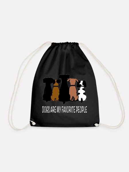 Hunde sind meine Lieblingsmenschen - Turnbeutel - Schwarz