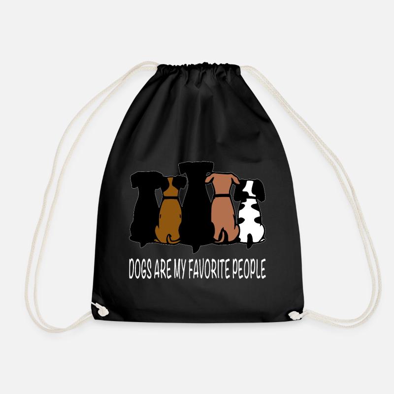 Hunde sind meine Lieblingsmenschen - Turnbeutel - Schwarz