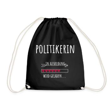 Politics Education Profession aspiring politician - Drawstring Bag - black - Front