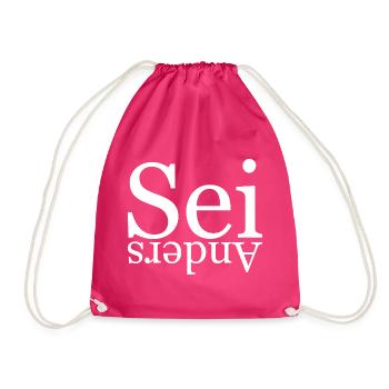 Sei anders - Turnbeutel - Fuchsia - Vorne