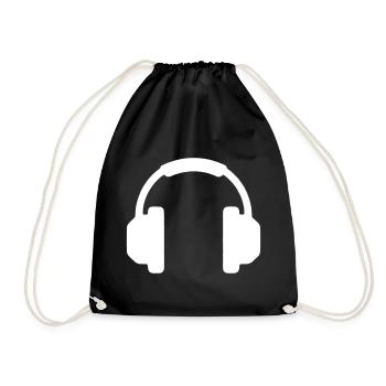 Casque Musique DJ Icône Gaming Vector - Sac de sport léger - noir - Devant
