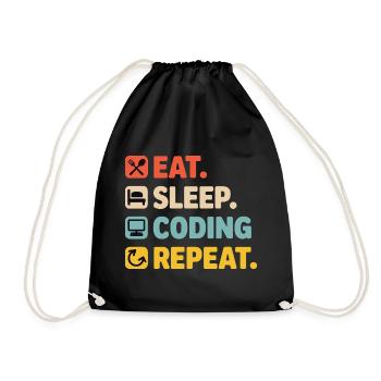 Programmer's Life Humor for Programmers - Drawstring Bag - black - Front