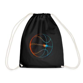 Basketball Basketballer Geschenkidee Baller Bball - Turnbeutel - Schwarz - Vorne