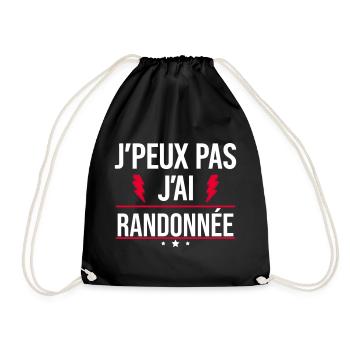 J’peux pas j’ai randonnée Humour Nature - Sac de sport léger - noir - Devant