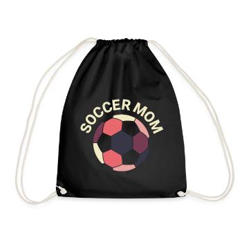 Soccer Mom Fußball Style - Drawstring Bag - black - Front