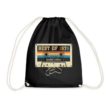 Best Of 1976 50th Birthday - Turnbeutel - Schwarz - Vorne