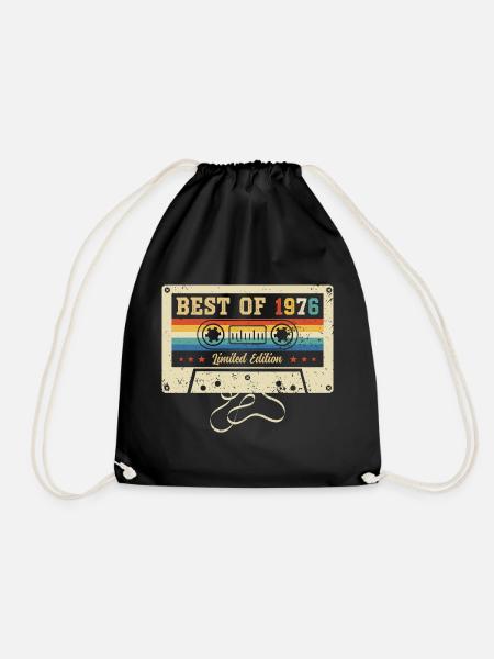 Best Of 1976 50th Birthday - Drawstring Bag - black