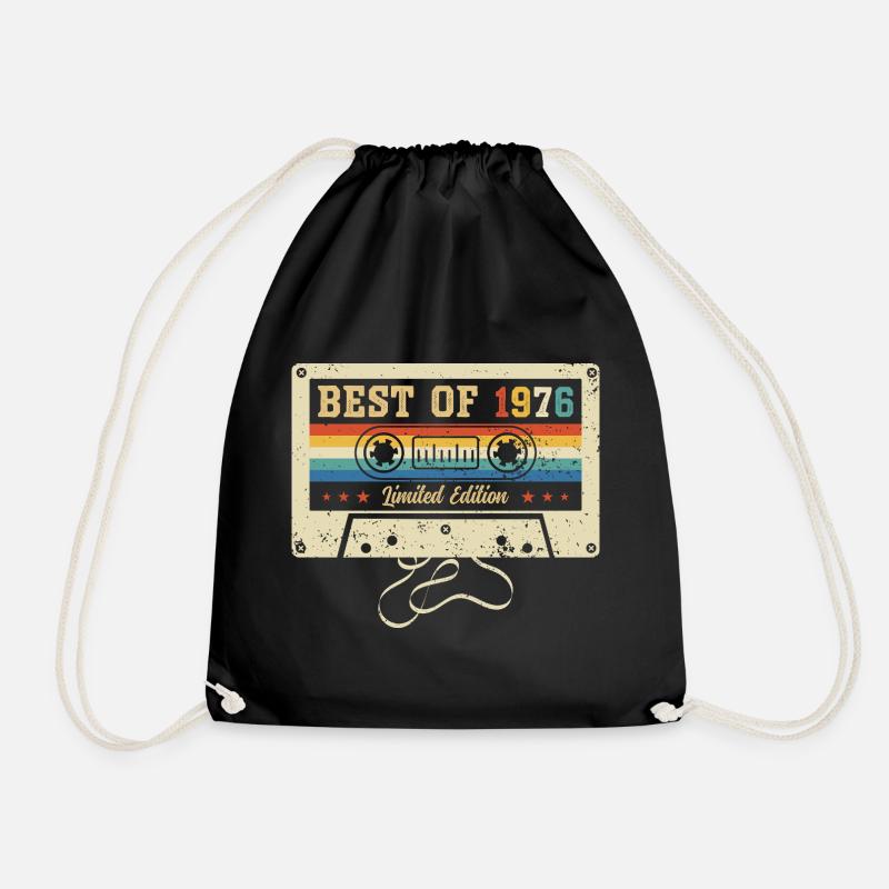 Best Of 1976 50th Birthday  - Drawstring Bag - black