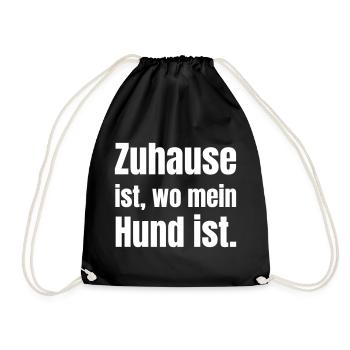 La maison, c’est là où est mon chien - Sac de sport léger - noir - Devant