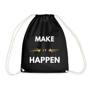 Faites que ça arrive : citation motivationnelle minimale - Sac de sport léger - noir - Devant