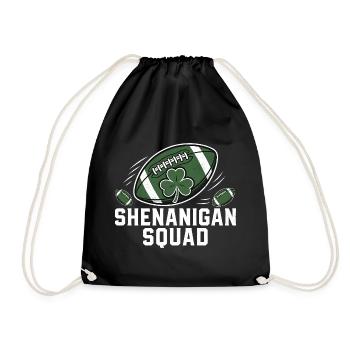 Shamrock Football Shenanigan Squad Vintage Style - Drawstring Bag - black - Front