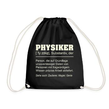 Définition du physicien – Drôle de design de cadeau - Sac de sport léger - noir - Devant